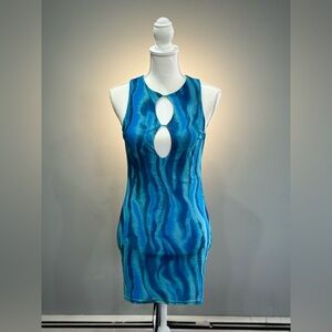 Blue Motel Psychedelic Ravewear Mini Dress Size M NWT